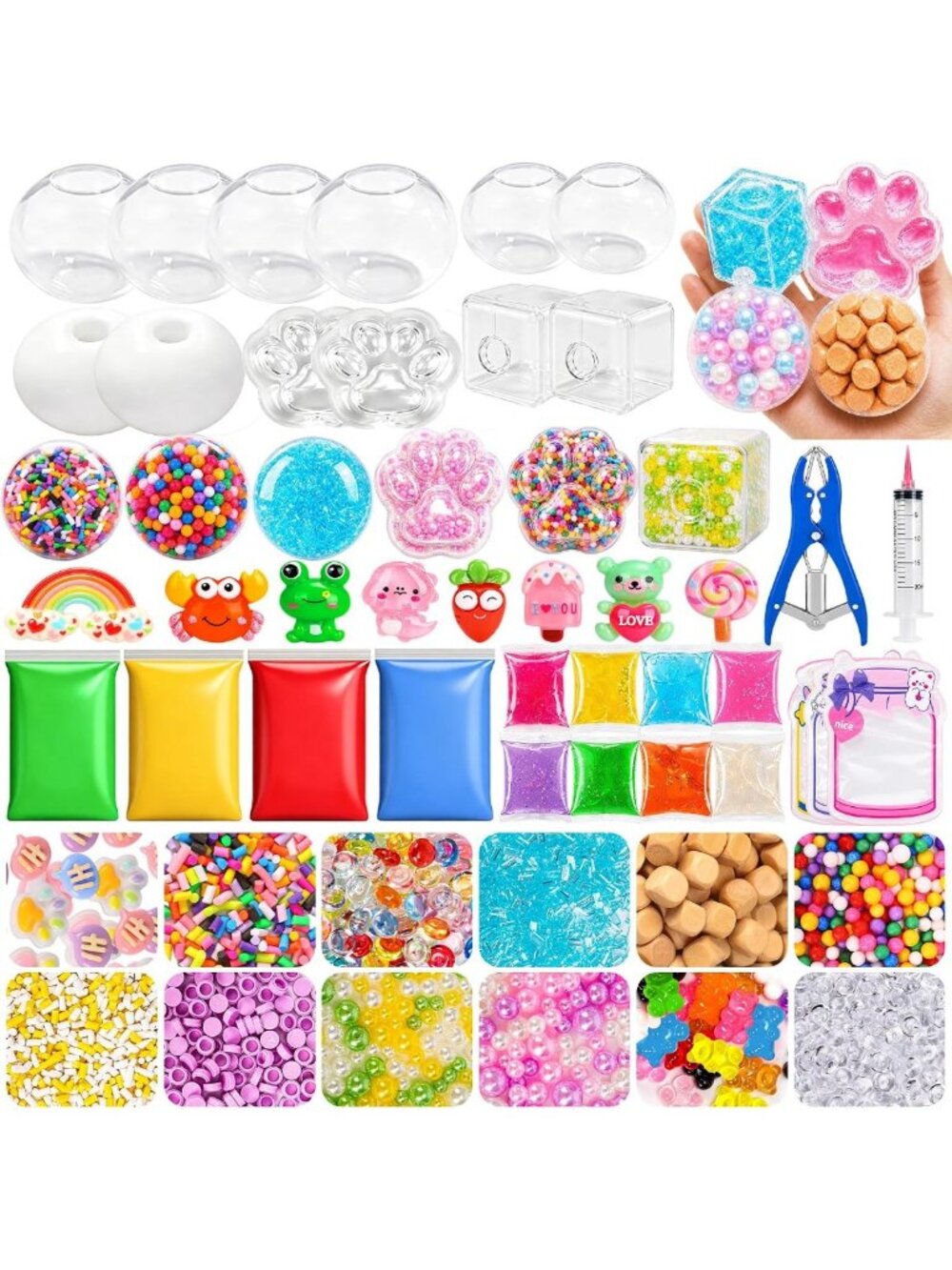DIY Squishy Making Kit - Stress Ball Craft Set with Fillers for Sensory Fun
